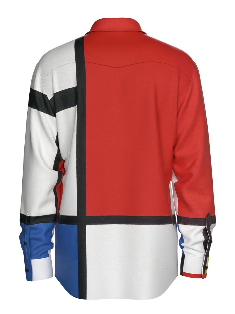 Shirt-Composition with Red, Blue and Yellow