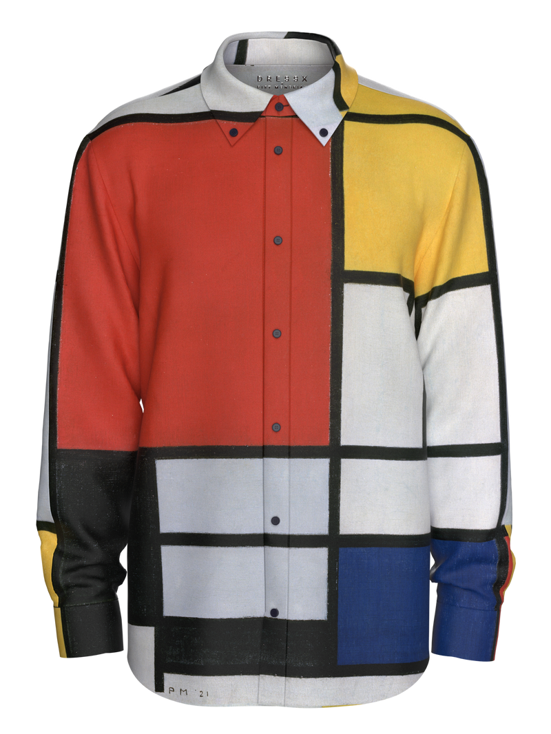 Shirt-Composition with Red, Yellow, Blue and Black