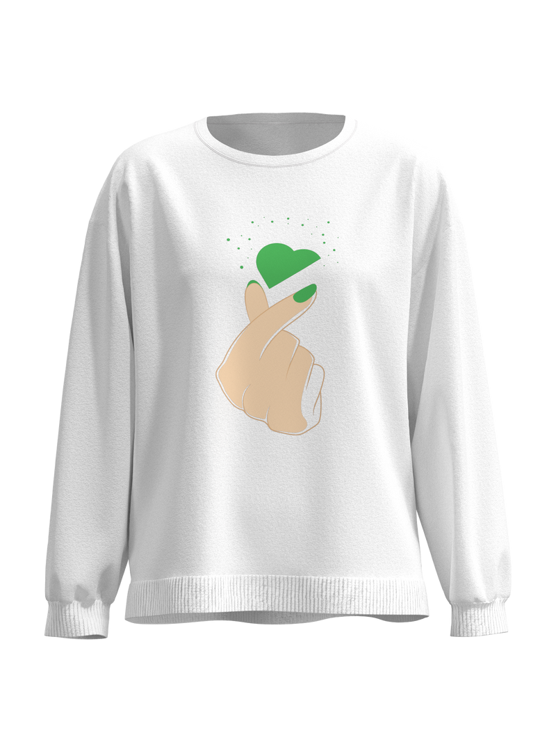 Snap heart sweatshirt