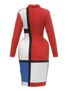 Space Dress-Composition with Red, Blue and Yellow