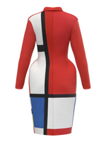 Space Dress-Composition with Red, Blue and Yellow