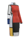 Space Dress-Composition with Red, Yellow, Blue and Black
