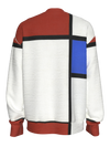 Sweatshirt-Composition No. II with Red and Blue