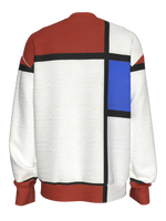 Sweatshirt-Composition No. II with Red and Blue
