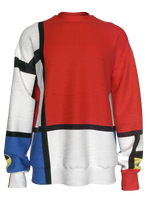 Sweatshirt-Composition with Red, Blue and Yellow