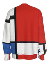 Sweatshirt-Composition with Red, Blue and Yellow