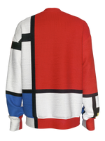 Sweatshirt-Composition with Red, Blue and Yellow