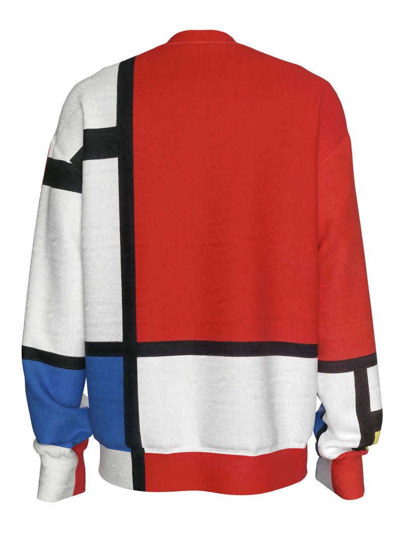 Sweatshirt-Composition with Red, Blue and Yellow