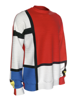 Sweatshirt-Composition with Red, Blue and Yellow