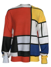 Sweatshirt-Composition with Red, Yellow, Blue and Black