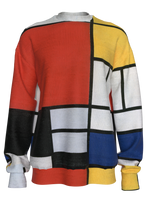 Sweatshirt-Composition with Red, Yellow, Blue and Black