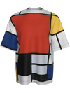 T-Shirt-Composition with Red, Yellow, Blue and Black