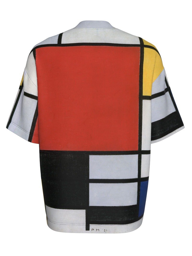 T-Shirt-Composition with Red, Yellow, Blue and Black