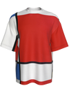 T-Shirt-Composition with Red, Blue and Yellow
