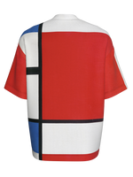 T-Shirt-Composition with Red, Blue and Yellow