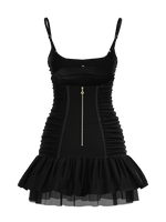 Vintage Y2K Satin Ruched Mini Dress