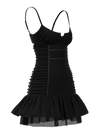 Vintage Y2K Satin Ruched Mini Dress