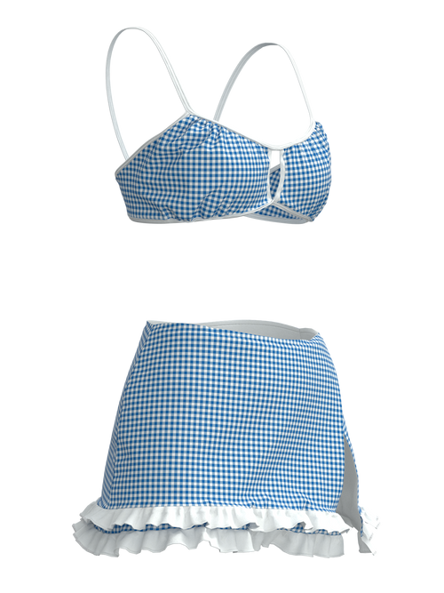 Vintage Y2K Gingham Play Set