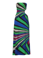 Vintage Y2K Geometric Cutout Maxi Dress