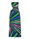 Vintage Y2K Geometric Cutout Maxi Dress