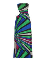 Vintage Y2K Geometric Cutout Maxi Dress