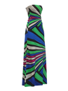Vintage Y2K Geometric Cutout Maxi Dress