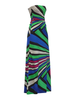 Vintage Y2K Geometric Cutout Maxi Dress