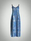 BLUE WAVE SLIP DRESS