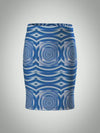 BLUE WAVE PENCIL SKIRT