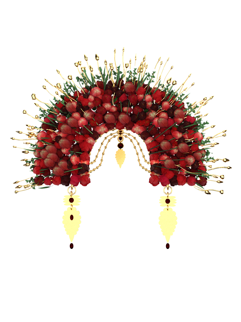 Golden ethno wreath