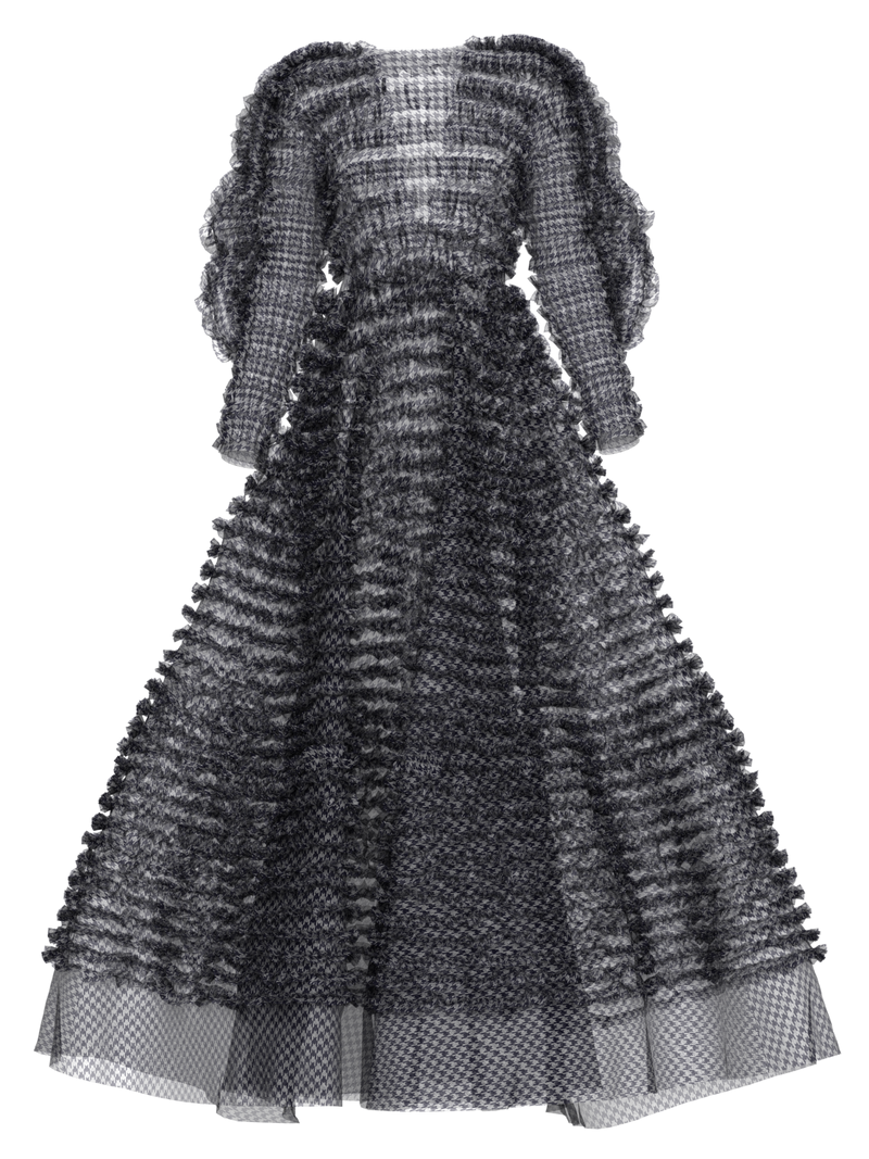 BLACK MARSHMALLOW DRESS