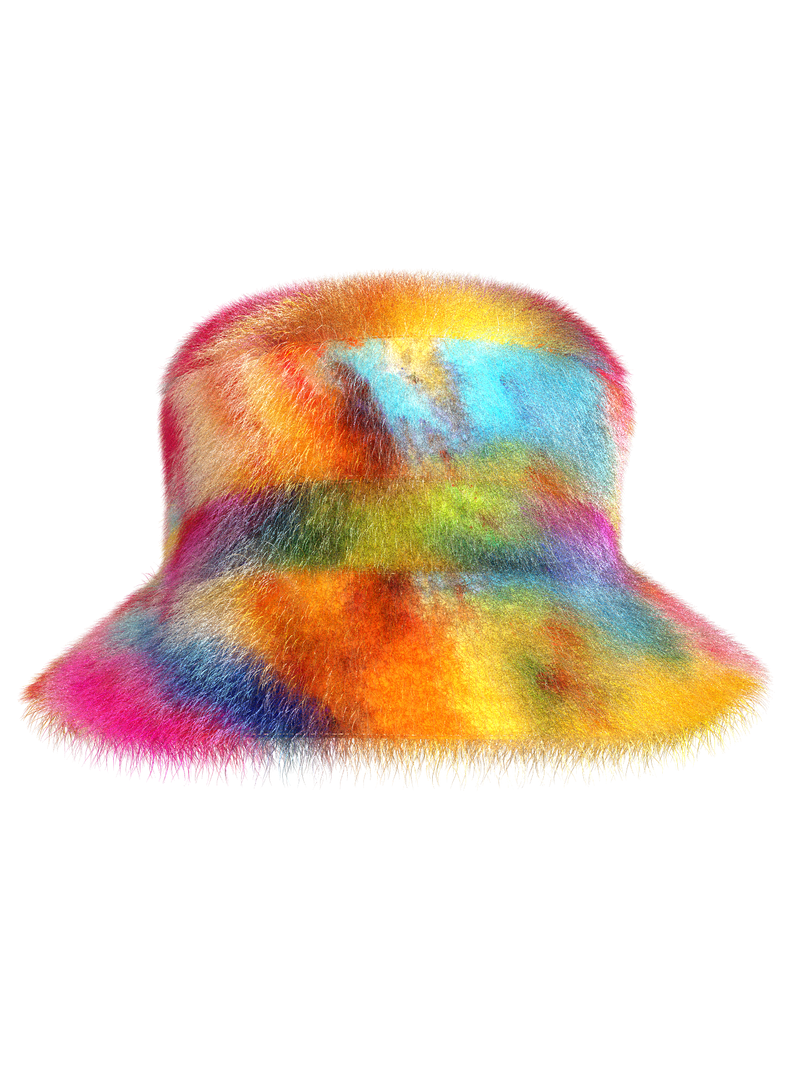 Fur bucket hat