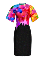 Dress - color splash on black