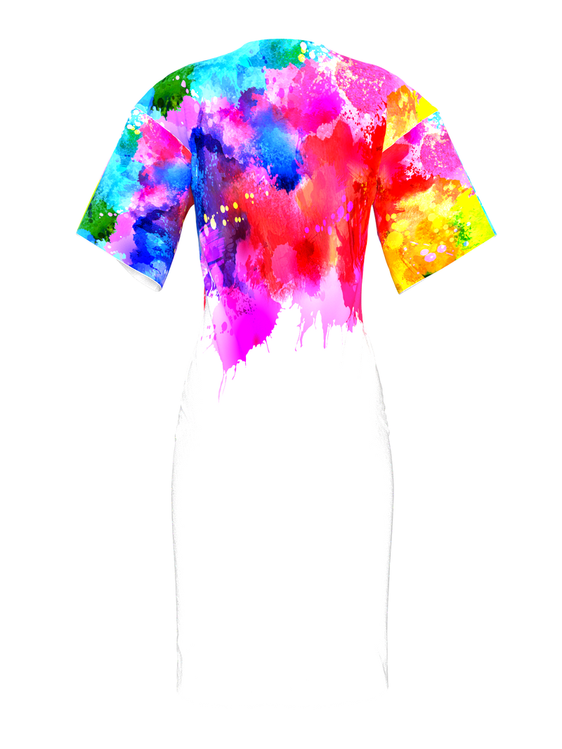 Dress - color splash on white