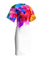 Dress - color splash on white