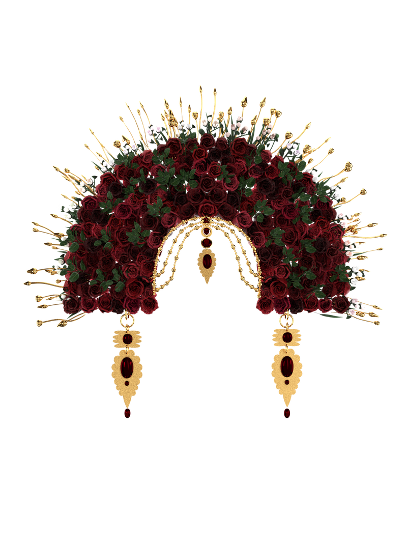 Golden ethno wreath