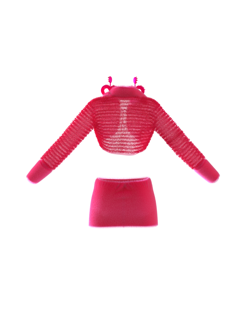 FUCHSIA PUFFY SET