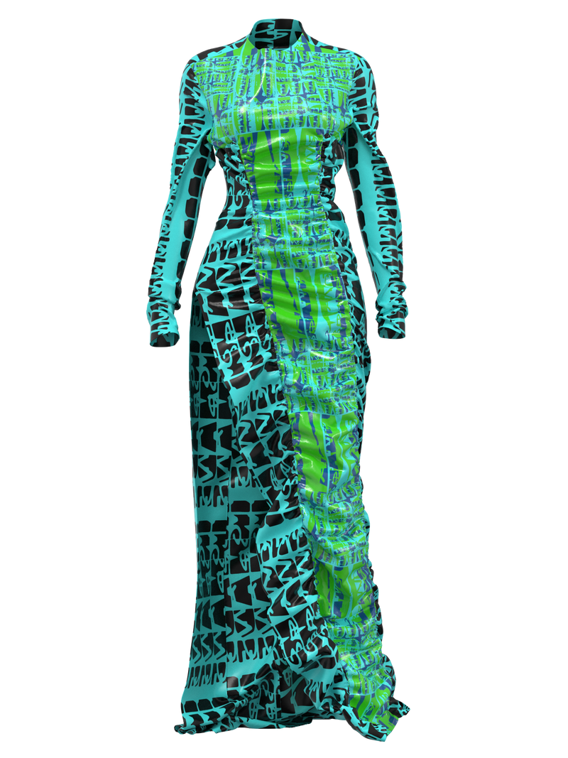 Maxi plastic dress