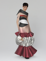 Abstract face gown