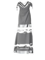 Metal invisible gray long dress