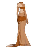 Orange mesh dress