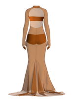 Orange mesh dress