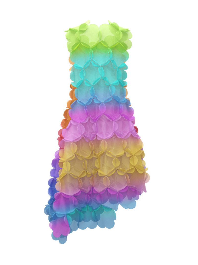 Rainbow dress by Paskal