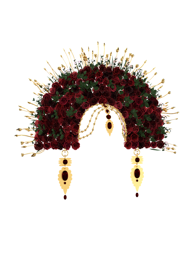 Golden ethno wreath