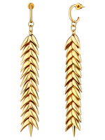 Spikelet long earrings