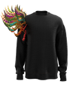 Sweatshirt decorated shoulder black