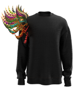Sweatshirt decorated shoulder black