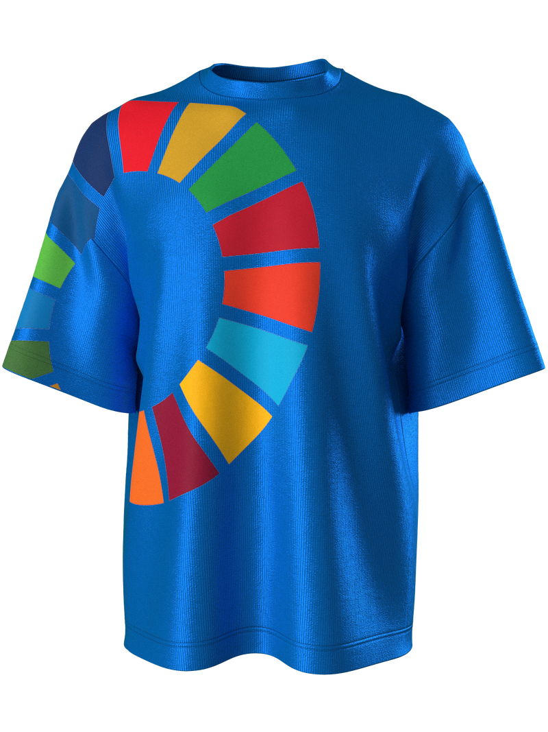 T-shirt with color wheel - ocean blue