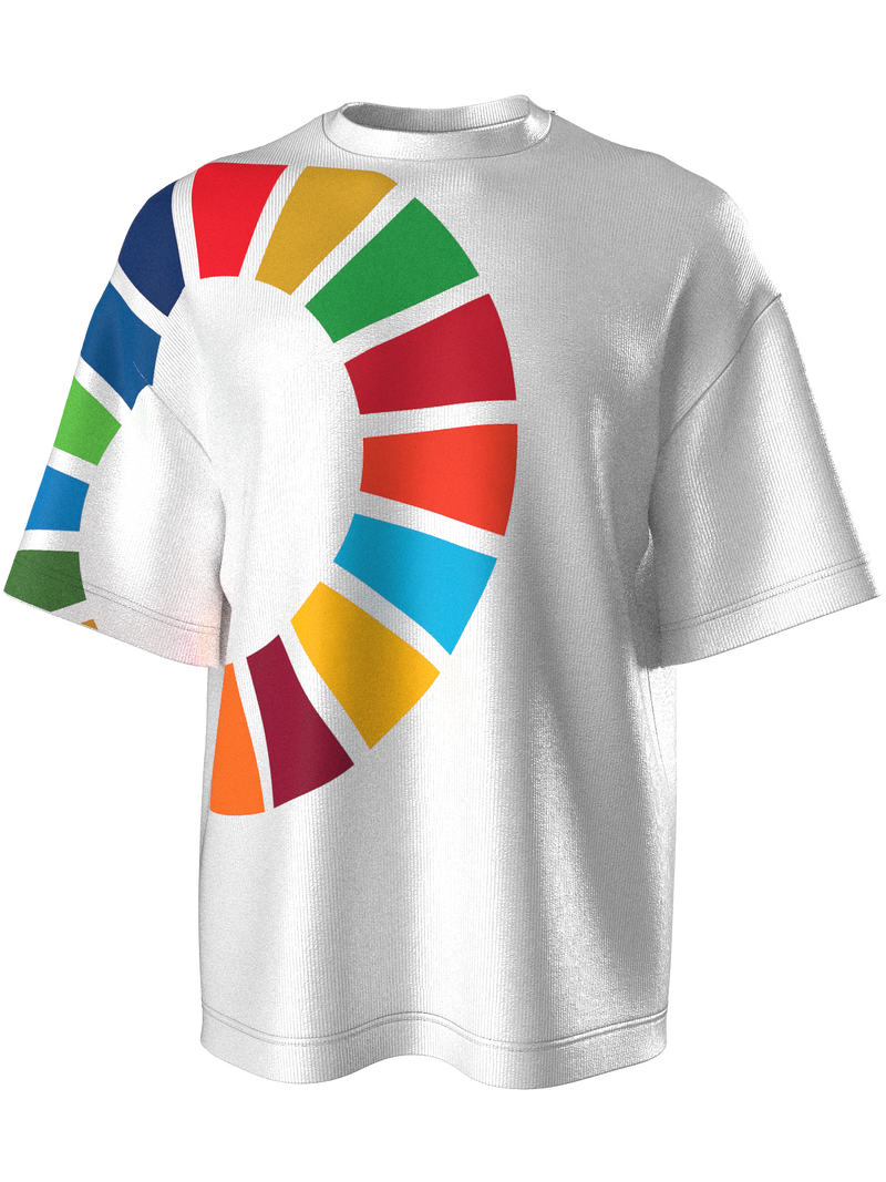 T-shirt with color wheel - white
