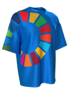 T-shirt with color wheel - ocean blue